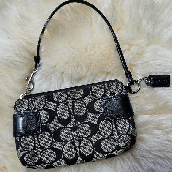 Coach Signature Monogram Wristlet Wallet - Picture 3 of 9